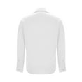 thumbnail image 6 of Lenpel Women's Satin Silk Blouses Dressy Long Sleeve Curved Hem Collared Button down Shirts Business Casual Tops(White,XX-Large), 6 of 7