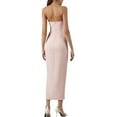 thumbnail image 2 of Arvbitana Women's V-Neck Spaghetti Strap Cocktail Bodycon Dress High Waist Backless Slit Long Dress, 2 of 5