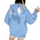 thumbnail image 1 of Sudadera con capucha con bolsillo y Orejas de conejo bordadas para otoño e invierno para mujer, jersey de algodón, 1 of 3