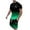 Green, variant on HXWCHs 2025 Summer Men's Athletic Suit Casual Color Block Tracksuit Set with Drawstring Waist and Short Sleeve Design Green M
