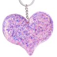 thumbnail image 1 of Llavero brillante en forma de corazón, regalo colgante de bolso dulce y hermoso de moda (púrpura), 1 of 2