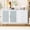White, variant on Harper & Bright Designs Queen Murphy Bed Wall Bed with Gold Leg, Queen Size Cabinet Bed Folding Wall Bed with Frosted Glass Doors Design and Fake Drawers, Gray