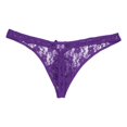 thumbnail image 6 of Mens Underwear Men Lingerie Floral Lace Semi See-through Bikini Briefs T-back Underwear, 6 of 8