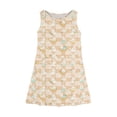 thumbnail image 3 of LTTVQM Easter Dresses for Girls Egg Bunny Graphic Cute Sleeveless Sundresses Casual Crew Neck Midi Dresses Fashion A-Line Dresses Saffron 3-4 Years, 3 of 5