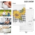 thumbnail image 2 of Coolnut 16x28 Inch Face Hand Towel Set Sunflowers Checked Background Cotton Washcloths, Quick-Dry Highly Absorbent Bath Towels 2 Pcs for Bathroom Ktichen Travel SPA Gym, 2 of 6