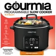 thumbnail image 7 of Gourmia Programmable Slow Cooker 4.5 Qt with Digital Controls and Auto Keep Warm, Black, 7 of 7