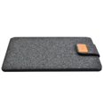 thumbnail image 3 of Funda de fieltro para tableta, funda protectora para MacBook de 11, 13 y 15 pulgadas, color liso, 13 pulgadas, gris oscuro, 3 of 5