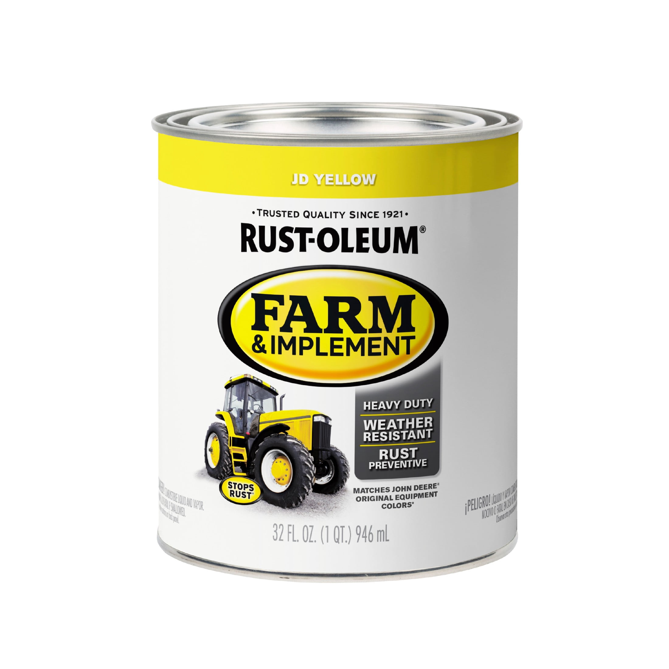 2 Pack, JD Yellow, Rust-Oleum Specialty Gloss Farm and Implement Paint-280150, 1 qt