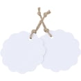 thumbnail image 2 of joycraft 200Pcs Scalloped Gift Tags with String, Blank Paper Hang Tags, Personalized Brown Gift Labels with Hole for DIY Craft Handmade, Gift Wrapping (2.36"/6cm), 2 of 6