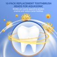 thumbnail image 4 of Replacement Toothbrush Heads 10 Pack Compatible with AquaSonic Black Series, Black Series Pro, Vibe Series, Duo Series Pro, Electric Toothbrush Heads for Sensitive & Normal Teeth, 4 of 7
