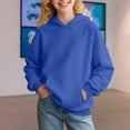 thumbnail image 3 of Admvng Cute Hoodies for Teen Girls Shirt Long Sleeved Pattern T-shirt Solid Round Neck Solid Top Sweatshirt(2-15years), 3 of 7