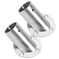 thumbnail image 1 of 2pcs Shower Rod Holder Towel Rod Support Closet Pole Socket Rod End Supports, 1 of 8
