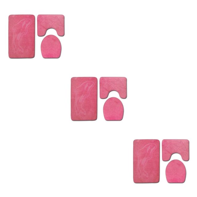 Guardoinrt 3x Bathroom Mat Set Easy To Clean Waterproof Comfortable Eco-friendly Anti-slip Bathroom Rug Sets PJ210611-B004 3Set