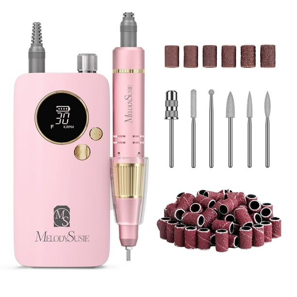 Taladro de uñas MelodySusie SC320F, 30000 RPM, recargable, color rosa