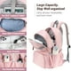 thumbnail image 2 of Mochila de gimnasio MoKo para mujer, grande, de viaje con compartimento para zapatos, rosa, 2 of 7