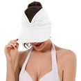 thumbnail image 3 of Sun Visor Hats for Women Beach Hat Packable Wide Brim with Ponytail Hole Summer Sunhat for Sports Vent Hats for Men Solar Fan Lightweight Visors for Women Mens Hats Summer Raffia Tote Sports, 3 of 6
