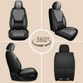 thumbnail image 3 of HQBQBUG Car Seat Covers Full Set for Toyota RAV4(Not for Hybrid) 2013-2025 LeatherWaterproof Seat Covers Cushion Comfort Lumbar Support Easy Installation(Grey,5 Seats), 3 of 9