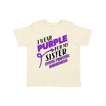 

Inktastic I Wear Purple for my Sister- Cystic Fibrosis Awareness Gift Toddler Boy or Toddler Girl T-Shirt