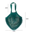 thumbnail image 3 of Bolsa de compras de malla de algodón reutilizable y portátil, bolsa de compras ecológica y plegable para frutas y verduras, ropa, juguetes de playa, útiles escolares y más, lavable a máquina, 5 piezas, 3 of 7