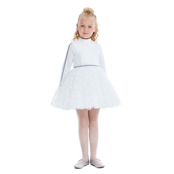2-Piece Girls Set with Sleeveless Dress and Long-Sleeved Shirt