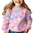 thumbnail image 2 of Girls Long Sleeve Sweatshirt Toddler Bunny Ear Floral Pullover Kids Casual Crewneck Tops Daily Playwear Comfortable Spring Easter Clothes for Teen, 2 of 7