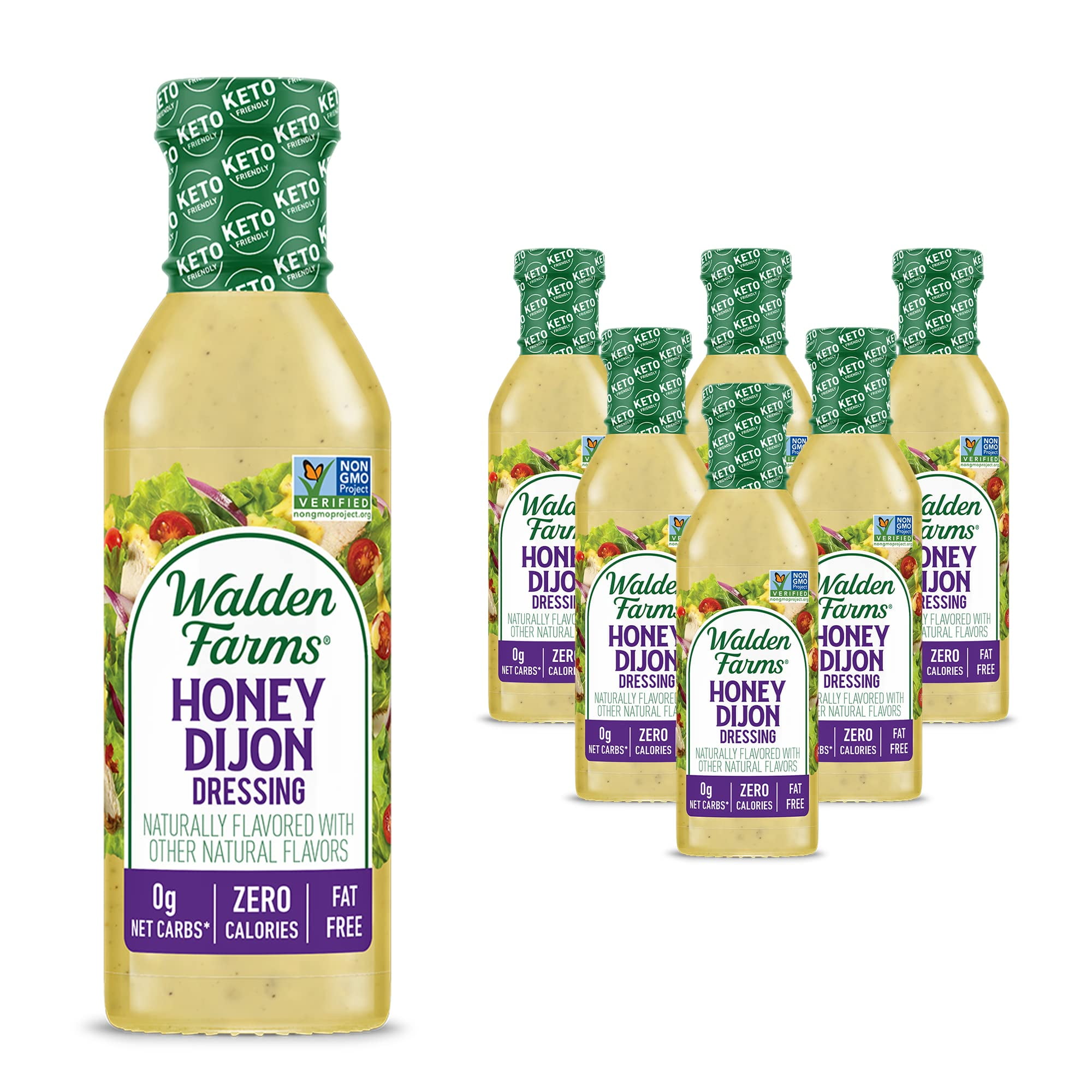 Walden Farms Honey Dijon Dressing 12 Oz. Bottle (Pack of 6) Fresh