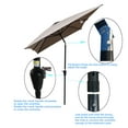 thumbnail image 5 of 6 x 9ft Outdoor Patio Umbrella with Crank and Push Button Tilt, Waterproof Umbrella for Garden, Backyard, Swimming Pool, Market, Sun Shade Umbrella, Mushroom, 5 of 7