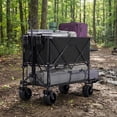 thumbnail image 5 of edx Large Capacity Folding Double Decker Wagon with Brakes, 54" Extra Long Extended Wagon, Equipped with 7" All-Terrain Big Wheels for Camping, Sports, Beach, 5 of 8