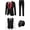 Black Red, variant on Men's 5 Piece Slim Tuxedos Prom Suit Male Groom Wedding Suit Tux Shawl Lapel One Button Jacket Vest Pants Shirt Set