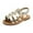 Gold, variant on Zwiiyzr Toddler Girls Shoes 15 Months-7 Years Slingback Sandals Summer Baby New Trendy Slip Beach Shoes Big Korean Braid Sandals Black