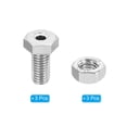 thumbnail image 3 of Uxcell M8x16mm Hollow External Hexagon Screw Cylindrical Lamp Threading Screws Through Hole Bolt with Nut 3 Set, 3 of 6