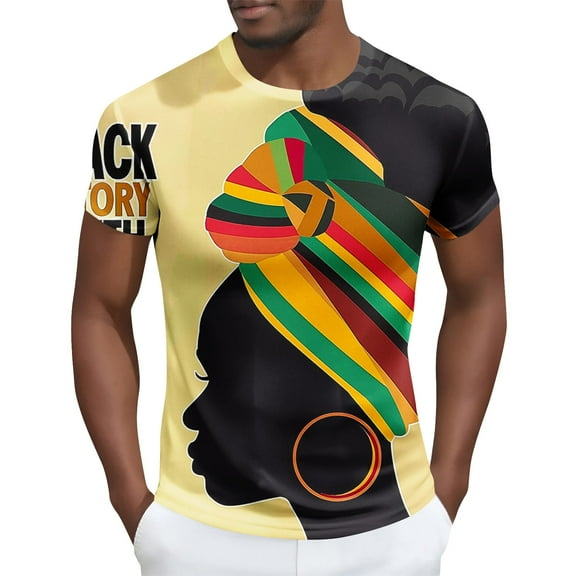 Tops for Men Plus Size Short Sleeved Round Neck Printed Running Fitness Sports Shirt Multicolor XXXXL