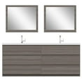 thumbnail image 3 of Alya Bath Paterno 84" Modern Wood Freestanding Bathroom Vanity in Gray, 3 of 7