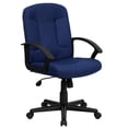 thumbnail image 1 of Scranton & Co Contemporary Fabric Mid-Back Office Chair with Arms in Navy Blue, 1 of 7