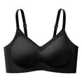thumbnail image 3 of Women's Thin Seamless Vest Soft Support Large Chest Small Half Fixed Cup Breathable Bra Compression Bra Size E Bras for Women Womens Bras Comfortable Packs Wireless Bras for Women Women Bras plus Size, 3 of 4