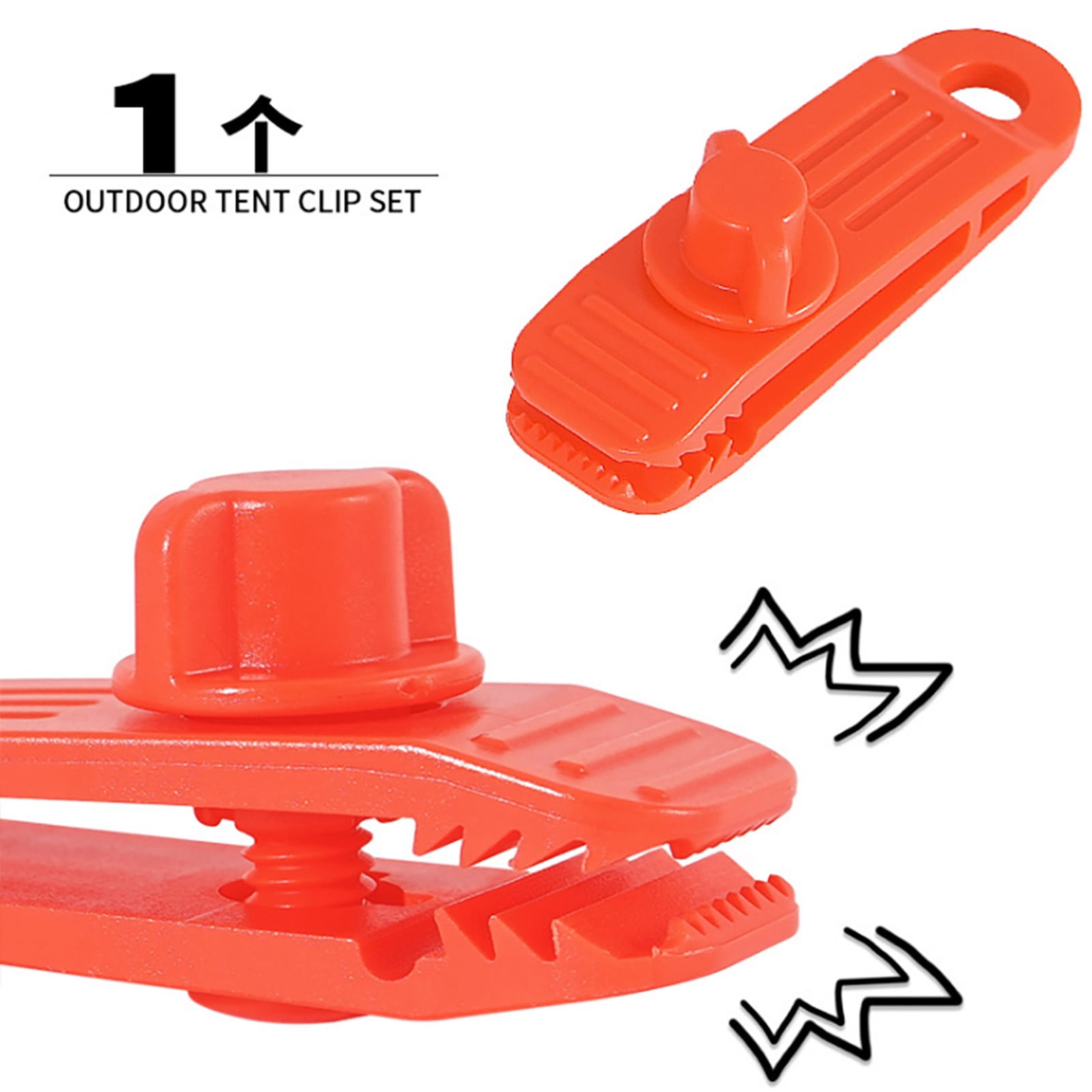 4 Pack Reusable Tent Tarp Tarpaulin Clip Clamp Buckle Camping Tool Heavy Duty 