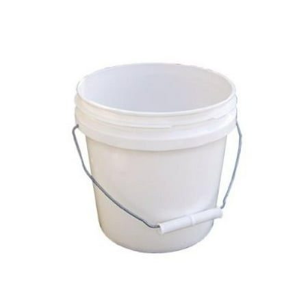 Encore Plastics 10128 Industrial Plastic Pail White with Handle, 1-Gallon