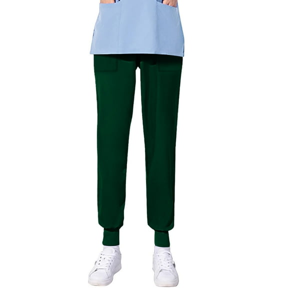 Xysaqa Scrub Pants for Women Plus Size Workwear Pull On Comfort Waist Joggers Soft Stretch Sweatpants Jogger Pants S-2X Summer Savings