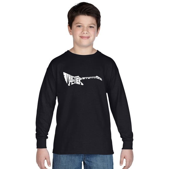 LA Pop Art Boy's Word Art Long Sleeve - Master of Puppets