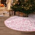 thumbnail image 5 of Rateoe Ribbon Bow Pattern Christmas Tree Skirt with Ties, Christmas Tree Decorations, Farmhouse Christmas Decor Xmas Holiday Decorations-30", 5 of 6