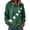Clear, variant on Women's St Patricks Day Sweatshirt Long Sleeve Crewneck Irish Shamrock Print Hoodie Plus Size Saint Patricks Shirt Mint Green L