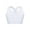 White, variant on Sholeno Kids Girls Athletic Crop Tank Tops Racer Back Sleeveless Dance Gym Yoga Training Sports Bra White 12