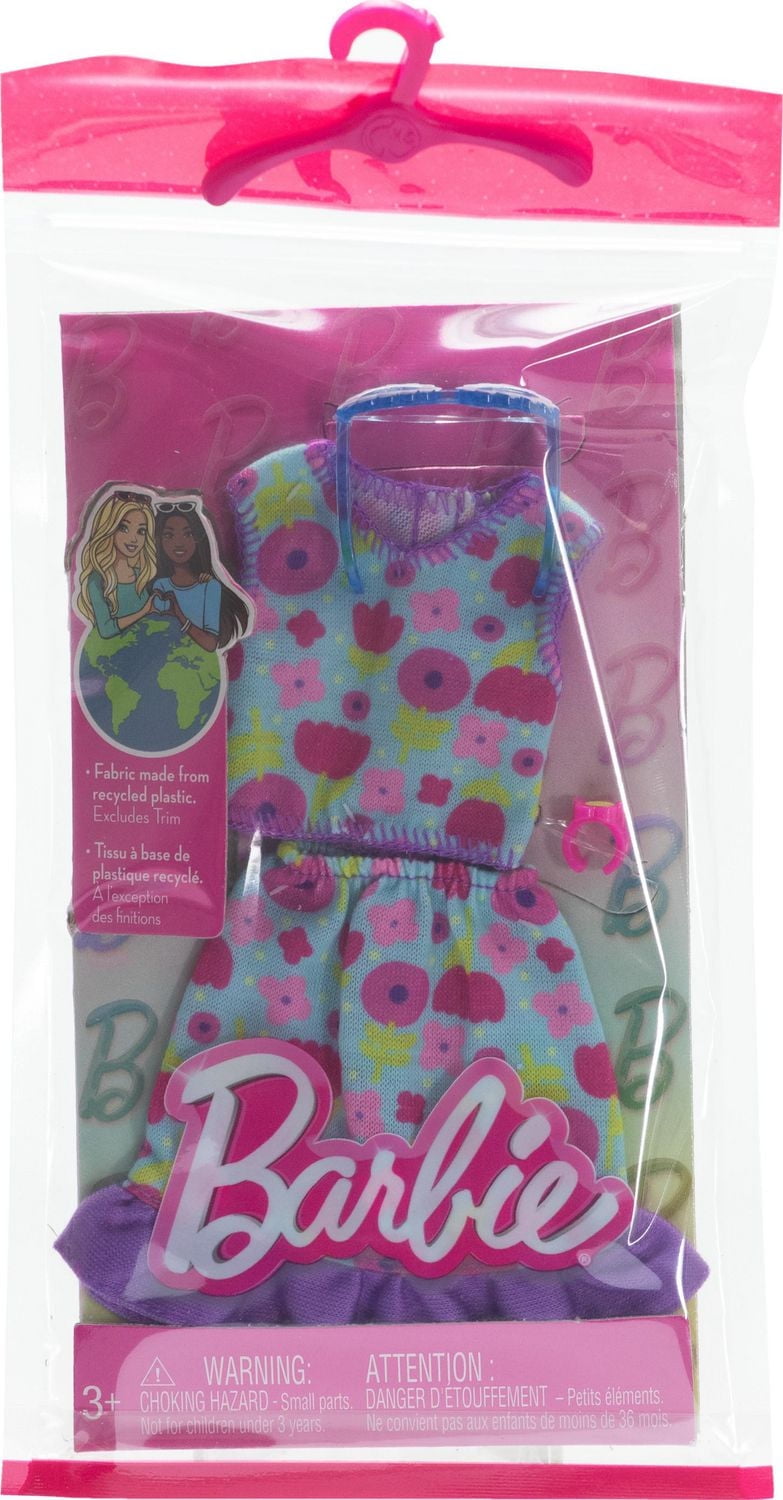 Barbie Tenue Coffret avec haut, jupe et accessoires floraux