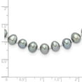 thumbnail image 3 of Auriga Fine Jewelry 925 Sterling Silver Rhodium 6-7 mm Grey FWC Pearl Necklace for Women 16", 3 of 7