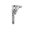 thumbnail image 4 of Princess Royalty Crystal Crown Silver Stainless Steel Fashion Ring Women's Size 6, 4 of 5