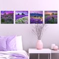 thumbnail image 2 of Purple Lavender Pictures Purple Bathroom Wall Decor Nature Mountain Purple Landscape Wall Art for Living Room Bedroom France Provence Canvas Painting Flower Scenery Poster Home Decorations 12x12" 4Pcs, 2 of 6