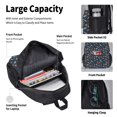 thumbnail image 6 of Naloa Spaceships And Stars In Outer Space Print Large Capacity Backpack Lunch Bag Pencil Case Combination 3 Piece Set for Student, 6 of 8