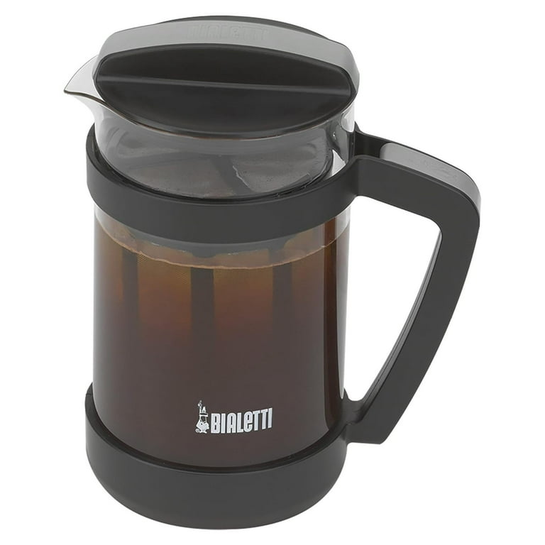 Bialetti Cold Brew Coffee Maker 06765 Glass Carafe Stainless Steel Mesh Filter Compact Portable Cold Brew Iced Coffee Maker Tea Infuser Best For Coarse Ground Coffee 24oz Black Walmart