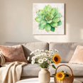 thumbnail image 6 of Canvas Wall Art Green Succulent Canvas Art Print Green Leaves Plants Abstract Art Pictures Wall Decor for Living Room Bedroom Artwork Decorations Stretched Framed Ready to Hang 8"x8", 6 of 9