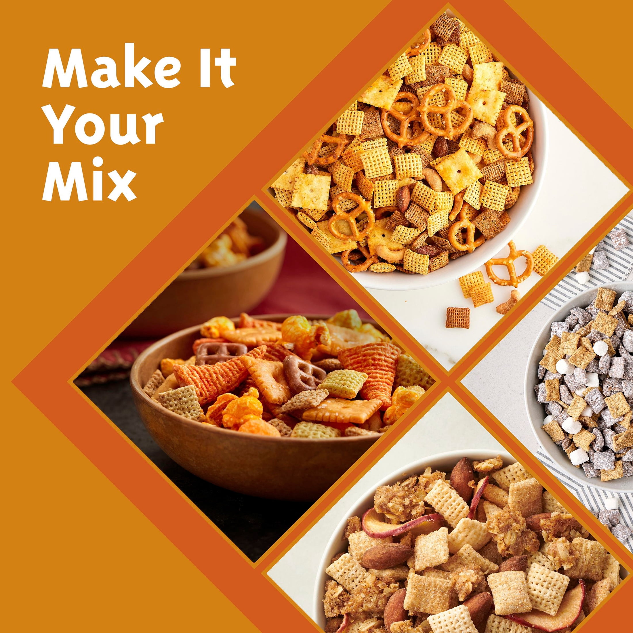 (5 pack) Honey Nut Chex Cereal, Gluten Free Breakfast Cereal, Family Size, 19.6 oz